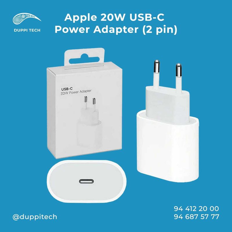 Apple 20W USB-C Power Adapter (2 pin) Зарядное устройство (Original)