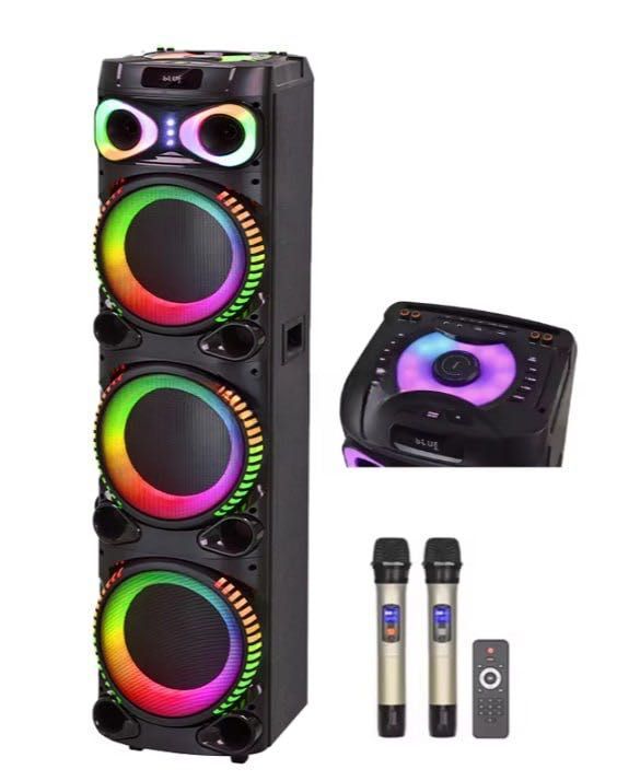 MT-1289 kuchli portativ kalonka, LED va 2 ta mikrofon bilan A12 MT-1289 kuchli portativ kalonka, LED va 2 ta mikrofon bilan A12