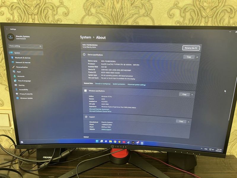 Kampyuter DDR4 (core i7-9700) Kampyuter DDR4 (core i7-9700)