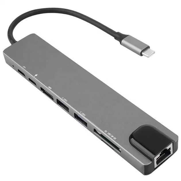 USB hub концентратор 8в1 разъем подключения Type C USB hub концентратор 8в1 разъем подключения Type C