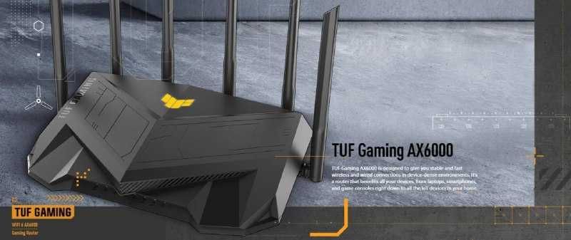 ASUS TUF Gaming AX6000 – kuchli Wi-Fi 6 gaming router aura rgb rog