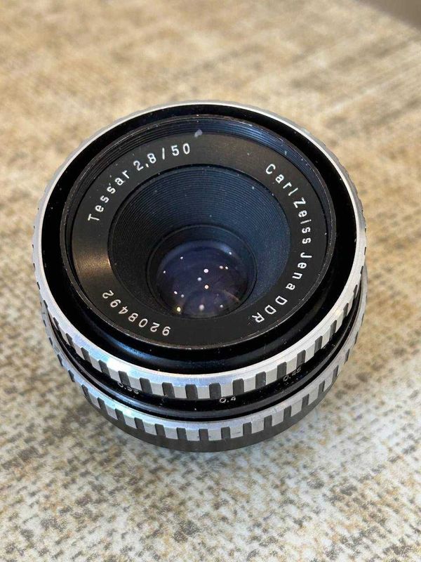 Объектив Tessar 50/2,8 (Зебра) Объектив Tessar 50/2,8 (Зебра)