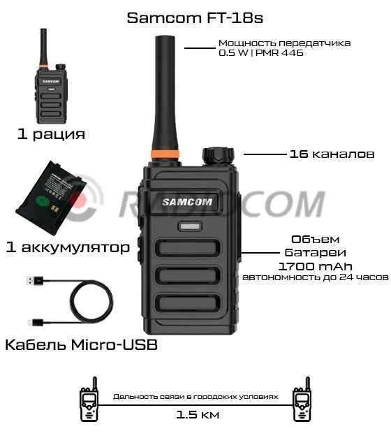 Рация Samcom FT-18s