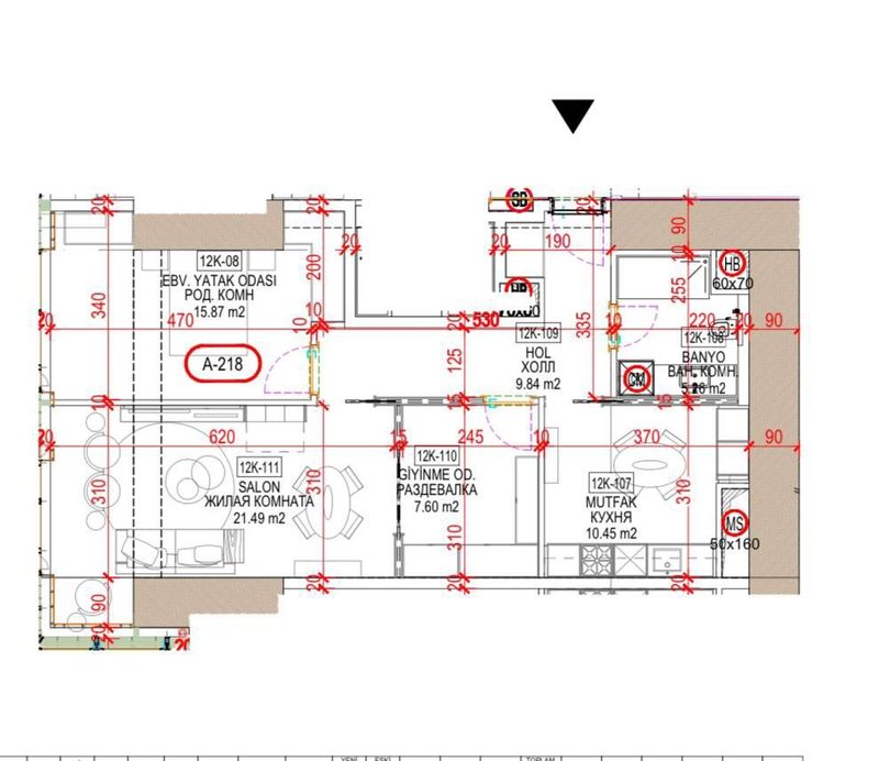 Продажа 3/12/51 квартира Коробка в ЖК Nest One