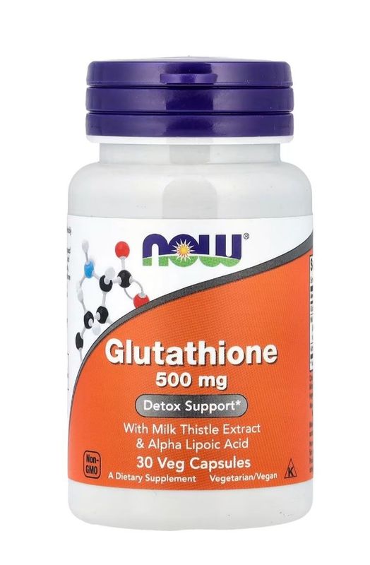 NOW Foods Glutathione 500 мг. 30 капсул NOW Foods Glutathione 500 мг. 30 капсул