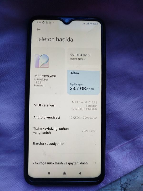 Redmi note 7 sotiladi