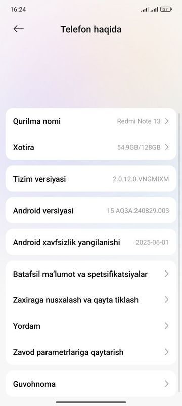 Redmi not 13 8/128 Redmi not 13 8/128
