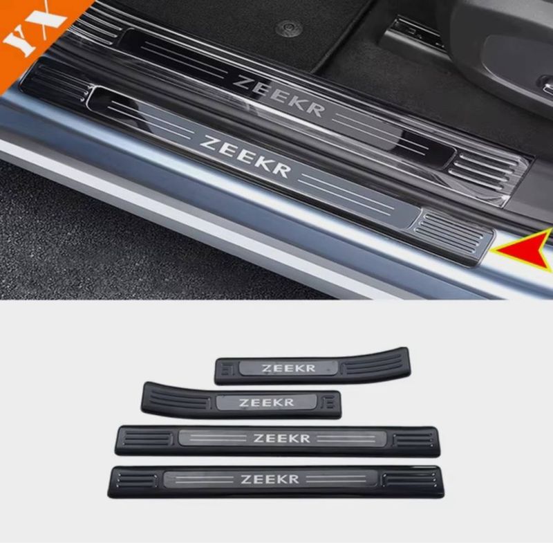 Накладка на порог из нержавика для Zeekr 007 от «ZeekrShop» Накладка на порог из нержавика для Zeekr 007 от «ZeekrShop»