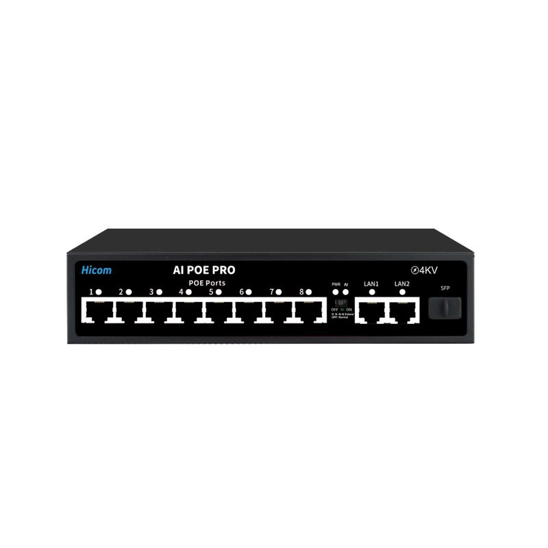 AI PoE коммутатор 8 PoE , 2 UPlink , 1 SFP AI PoE коммутатор 8 PoE , 2 UPlink , 1 SFP