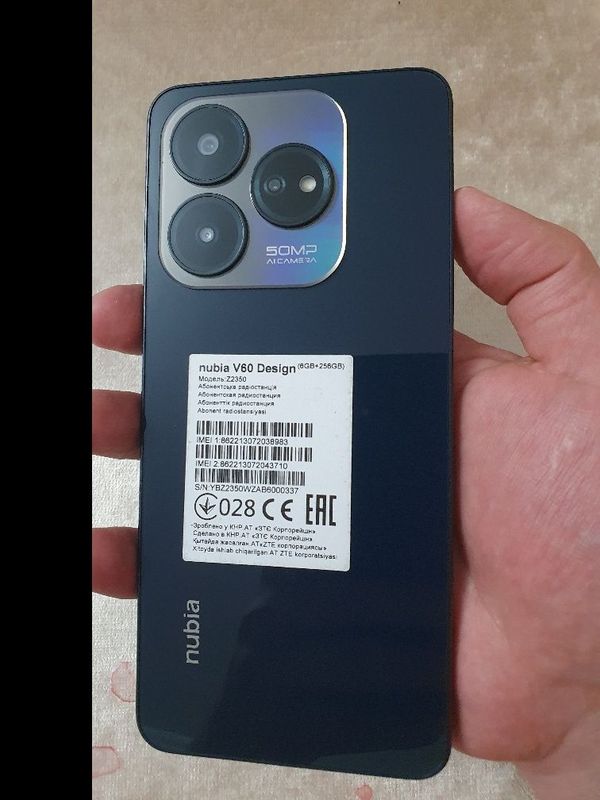 Srochna Prodam Sotiladi ZTE Nubia V60 10/256Gb Orginal Yengi madel Srochna Prodam Sotiladi ZTE Nubia V60 10/256Gb Orginal Yengi madel