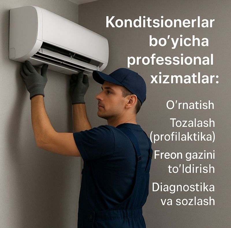 Konditsioner boʻyicha professional xizmatlar. Konditsioner boʻyicha professional xizmatlar.