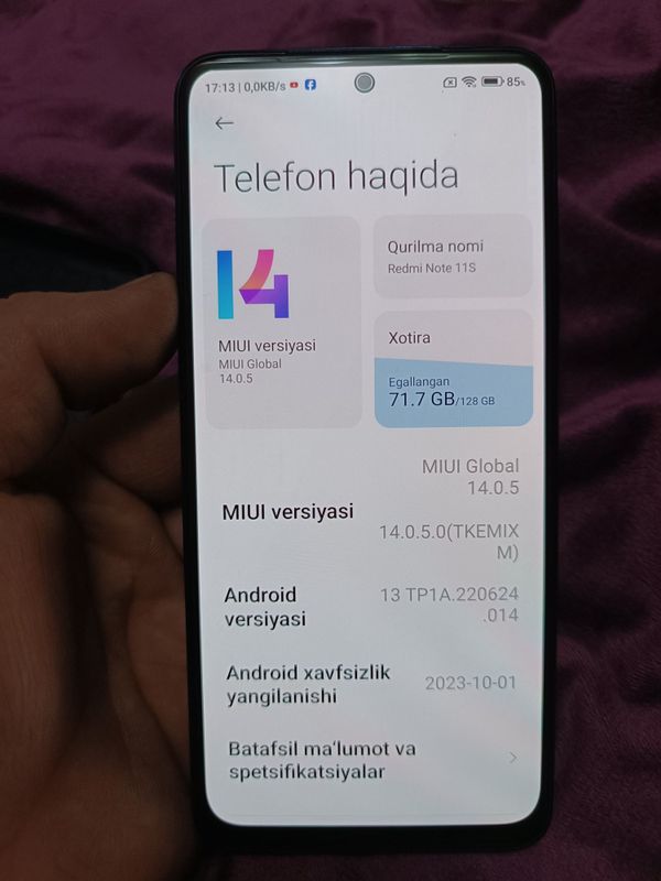 Redmi not 11 S 8+8/128