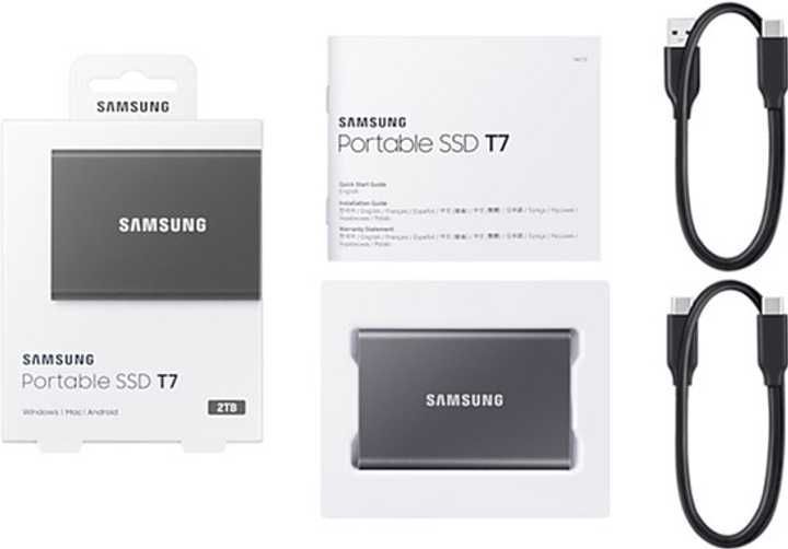 Внешний SSD Samsung T7 2Tb USB 3.2 Type-C Внешний SSD Samsung T7 2Tb USB 3.2 Type-C