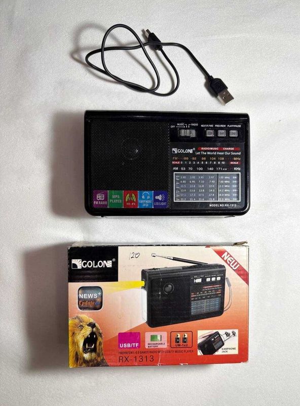 компактное новое радио Golon RX-1313 | FM/AM/SW, USB, MP3, фонарик компактное новое радио Golon RX-1313 | FM/AM/SW, USB, MP3, фонарик
