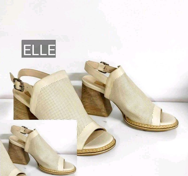 Босоножки сабо Elle 39разм., натур. кожа, дерево. Босоножки сабо Elle 39разм., натур. кожа, дерево.