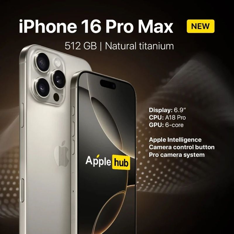 Apple iPhone 16 Pro Max 512Gb (Natural Titanium) Nano sim+eSim