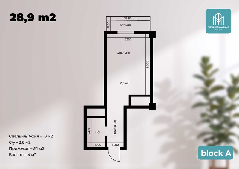 Turkiston Avenue eng arzon narxlarda va 40 oyga foizsiz bolish tolash