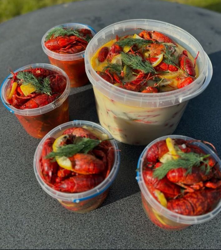 Раки, крабы, живые вареные Раки, крабы, живые вареные