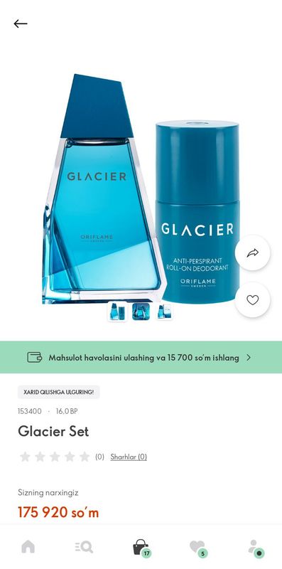 GLACIER to'plam original orifleym GLACIER to'plam original orifleym
