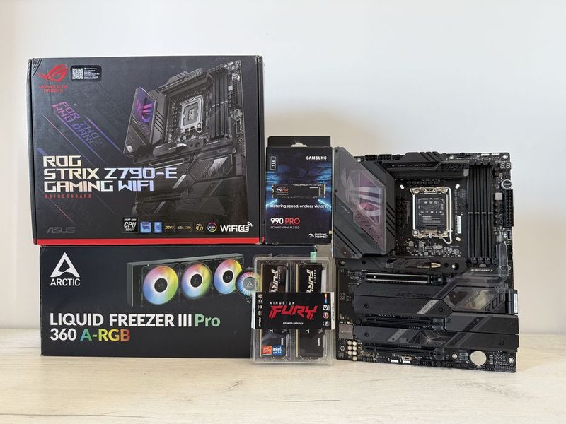 ROG Z790E | 32GB OZU | Samsung 990 Pro 1TB | Arctic III Pro 360 ARGB