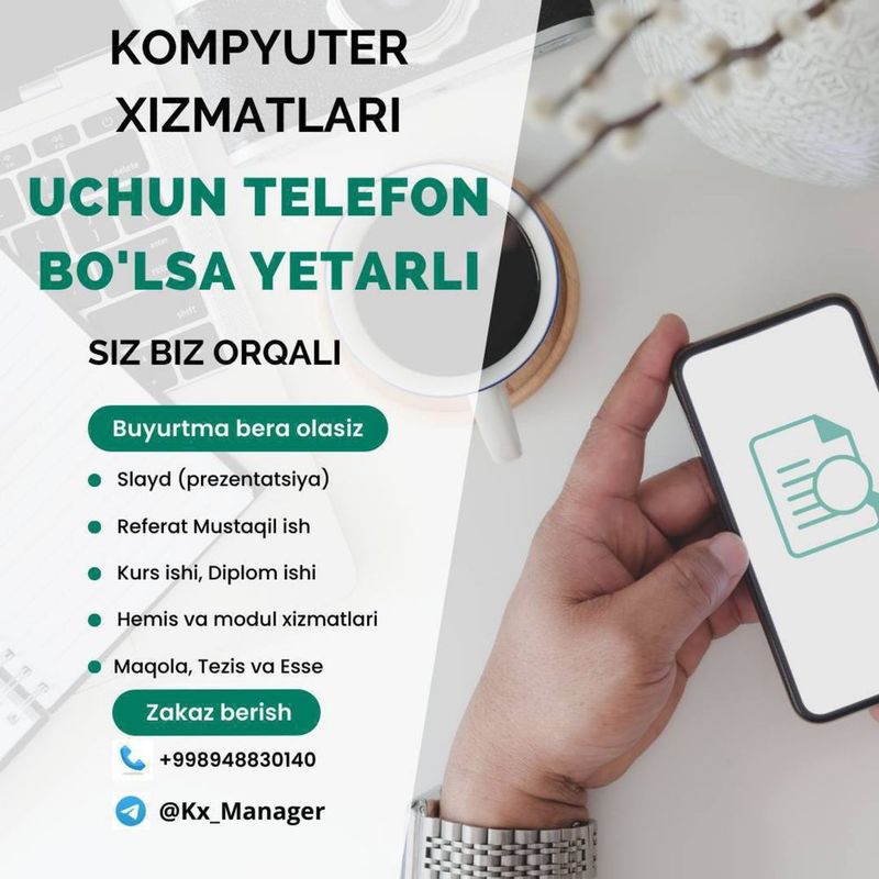 Talabalar (Studentlar) uchun Kompyuter xizmatlari Talabalar (Studentlar) uchun Kompyuter xizmatlari