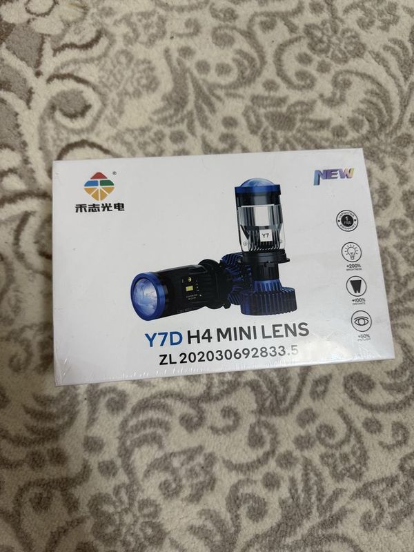 Yengi ochilmagan Y7d H4 mini linza kuar kodliy