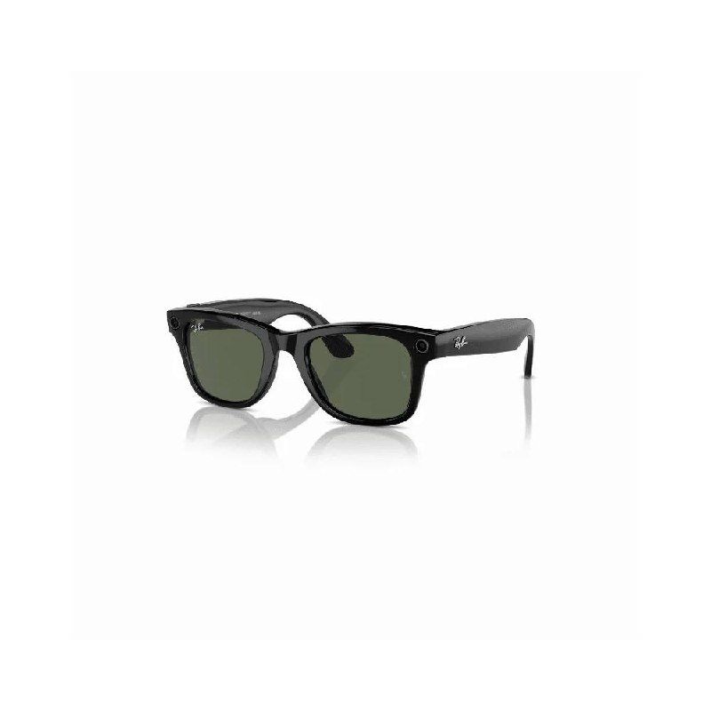 Очки Ray-Ban Meta Wayfarer RW4006 в цвете Shiny Black с зелеными линзами Очки Ray-Ban Meta Wayfarer RW4006 в цвете Shiny Black с зелеными линзами
