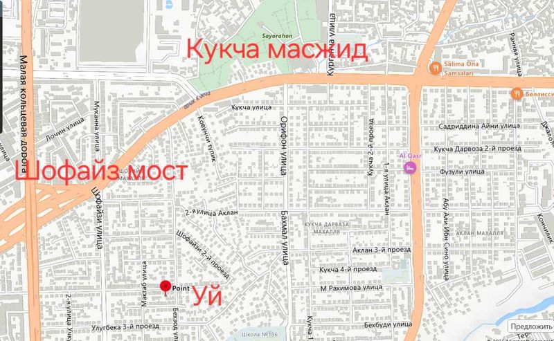 Район: Shayxontaxur Ориентир: Шофайз, Хамом куча 1,8 сот под снос уй Район: Shayxontaxur Ориентир: Шофайз, Хамом куча 1,8 сот под снос уй