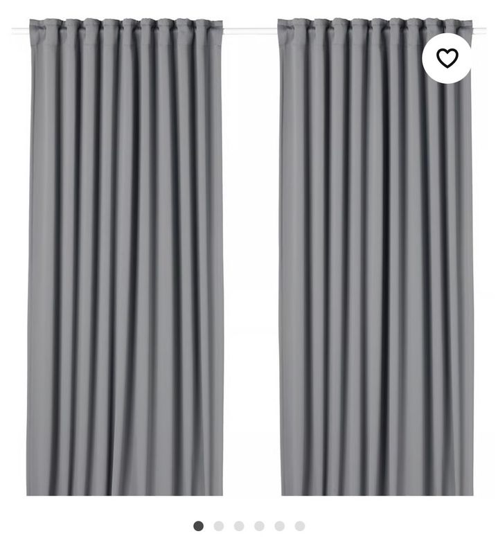 Шторы Ikea в темно-сером цвете 145х300 см Шторы Ikea в темно-сером цвете 145х300 см