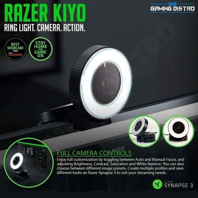 Веб-камера Razer Kiyo Full HD/30Fps Вебкамера Веб-камера Razer Kiyo Full HD/30Fps Вебкамера