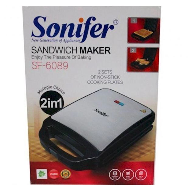 Вафельница Sonifer 2в1 Тостер sf-6089 Вафельница Sonifer 2в1 Тостер sf-6089