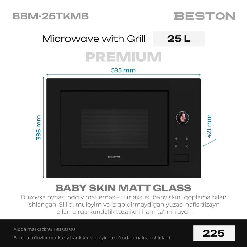 Beston Mikrotolqinli pech BBM-25TKNB Beston Mikrotolqinli pech BBM-25TKNB