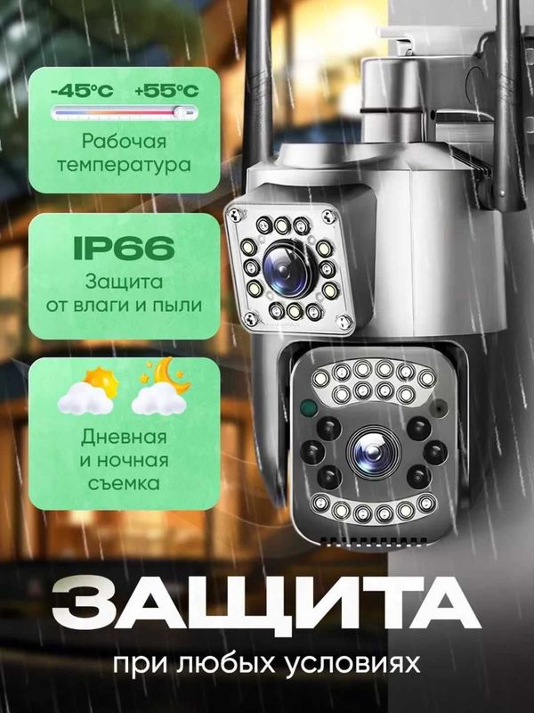 V380 PRO, Wi-FI orqali iishlaydi. Tashqi smart videokamera