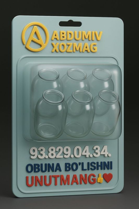 Abdumiv xozmag. 3 letrlik shisha bonkalar