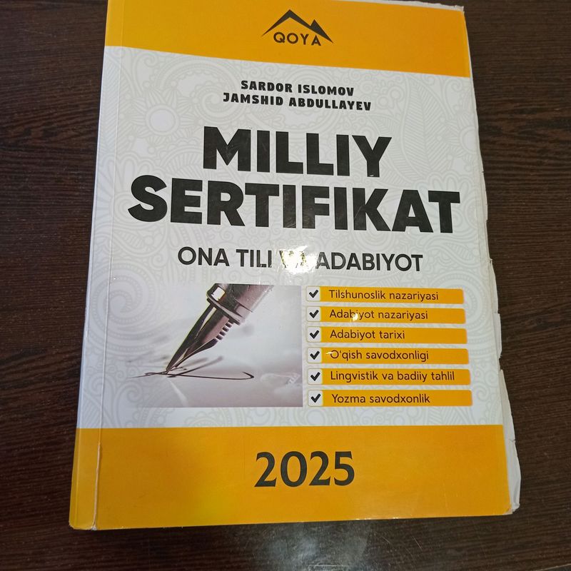 2025 Miliy sertifikat kitobi ona tili