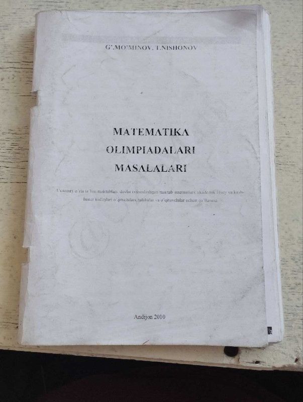 Matematika olimpiadaga tayyorgarlik uchun kitoblar