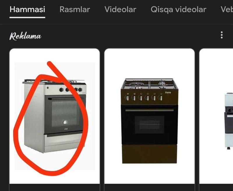 Artel gaz plita yengi Artel gaz plita yengi