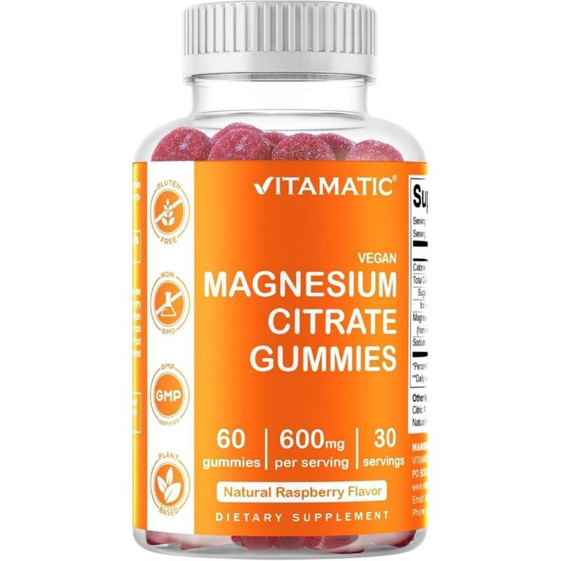 Магний жевательные конфеты 60 шт Vitamatic Magnesium Gummies Магний жевательные конфеты 60 шт Vitamatic Magnesium Gummies