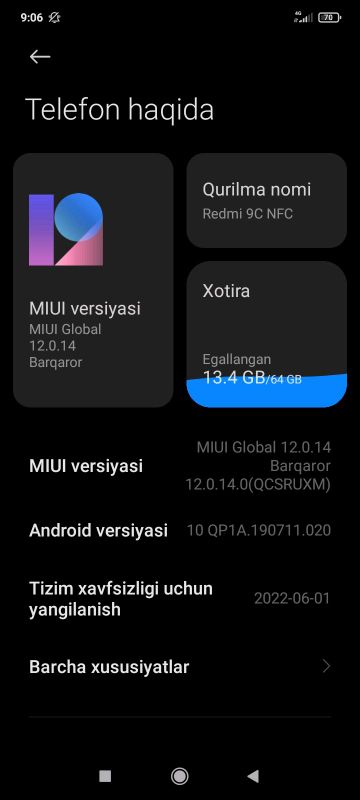 redmi 9c holati yaxshi bir qol karobka yo rangi redmi 9c holati yaxshi bir qol karobka yo rangi