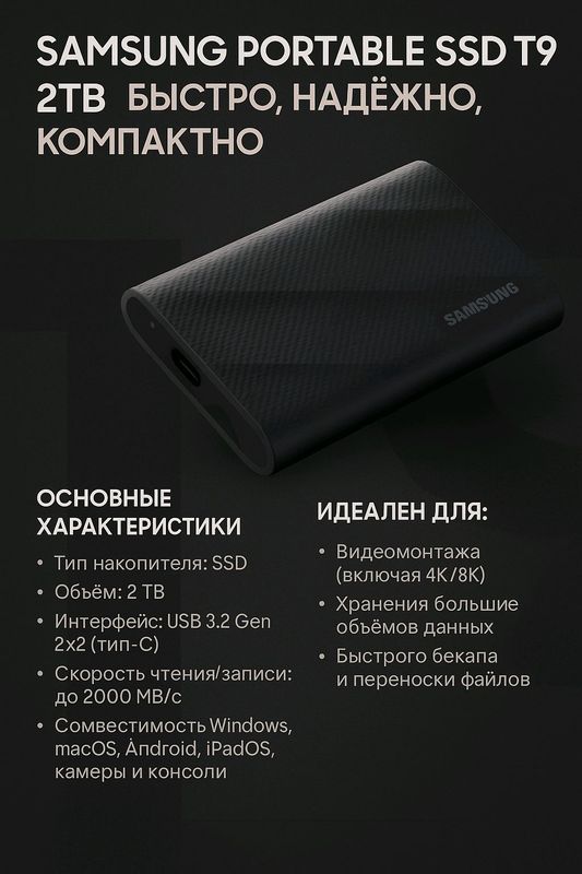 Samsung T9 SSD 2 TB Samsung T9 SSD 2 TB