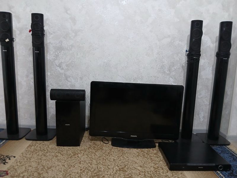 Philips 32 led TV + домашний кинотеатр