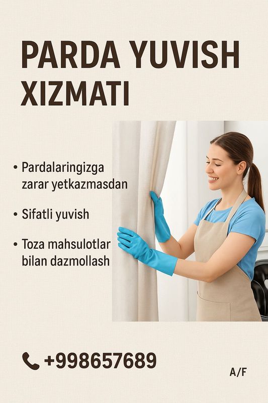 parda tozalash ishlari