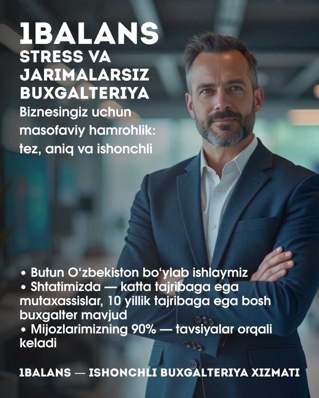 Jarimasiz va stresssiz buxgalteriya xizmatlari Jarimasiz va stresssiz buxgalteriya xizmatlari