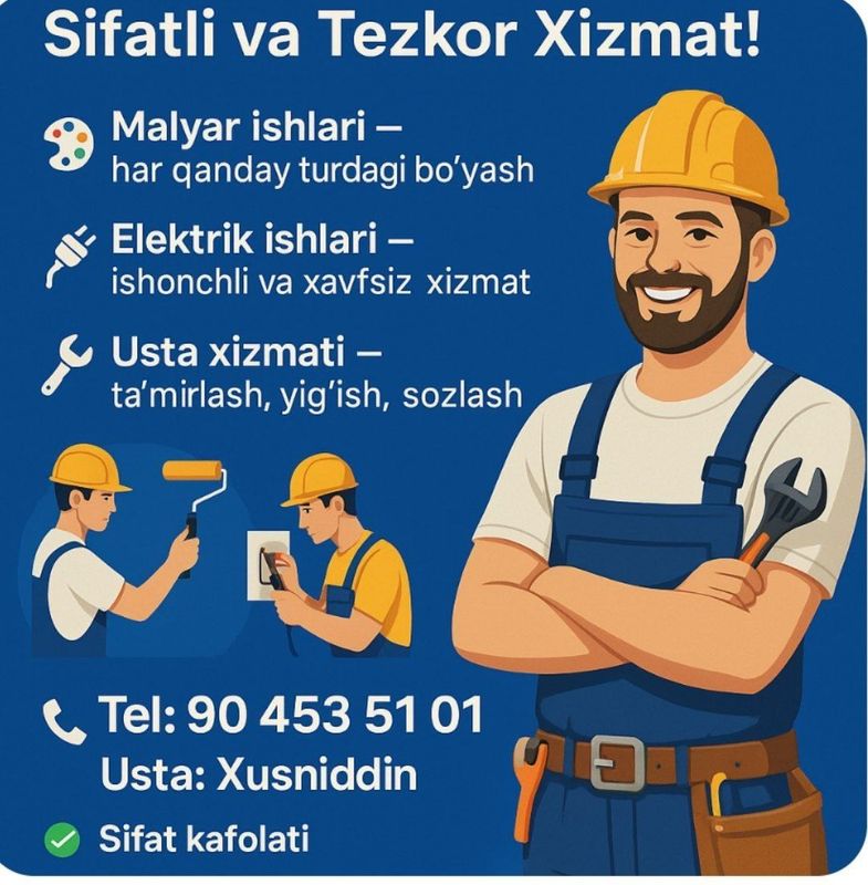 Malyar#shfaklofka #emolsya#Otochento bo'yoq ishlari Rodbin suvoq