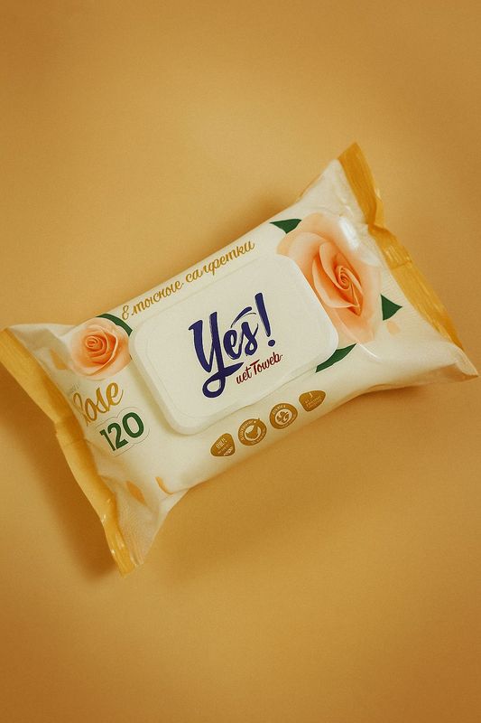 Nam salfetkalar Yes rose 120 dona