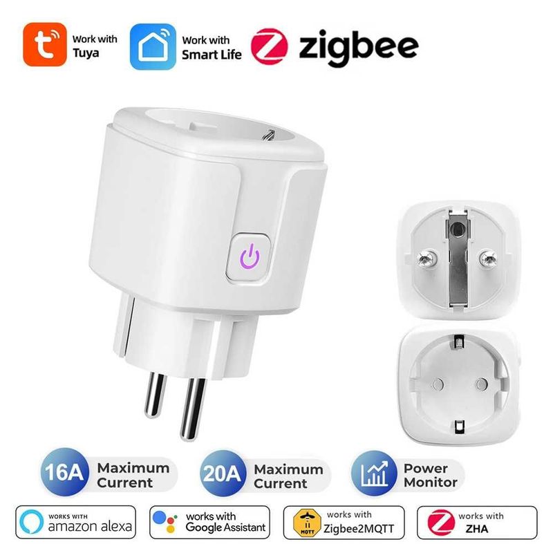 Умная розетка Zigbee ,Smart Life , Алиса