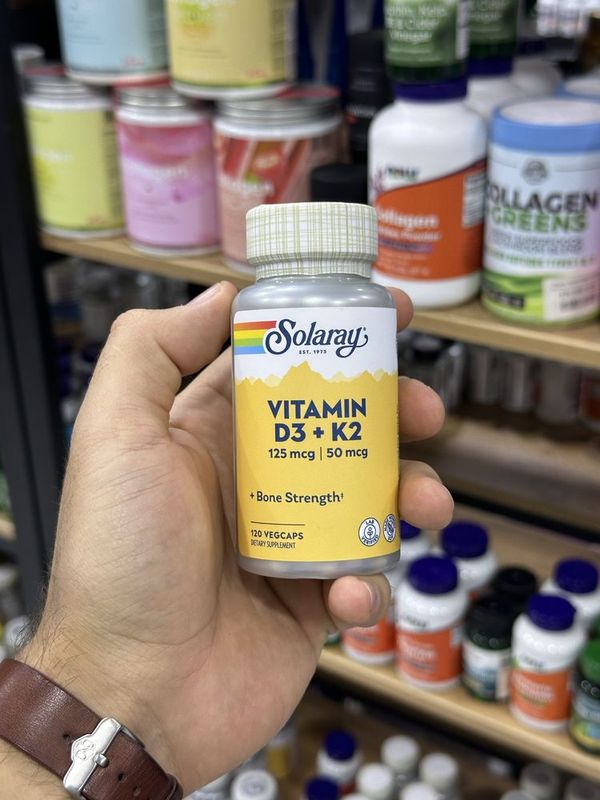 Solaray Vitamin D3 + k2 120 капсул