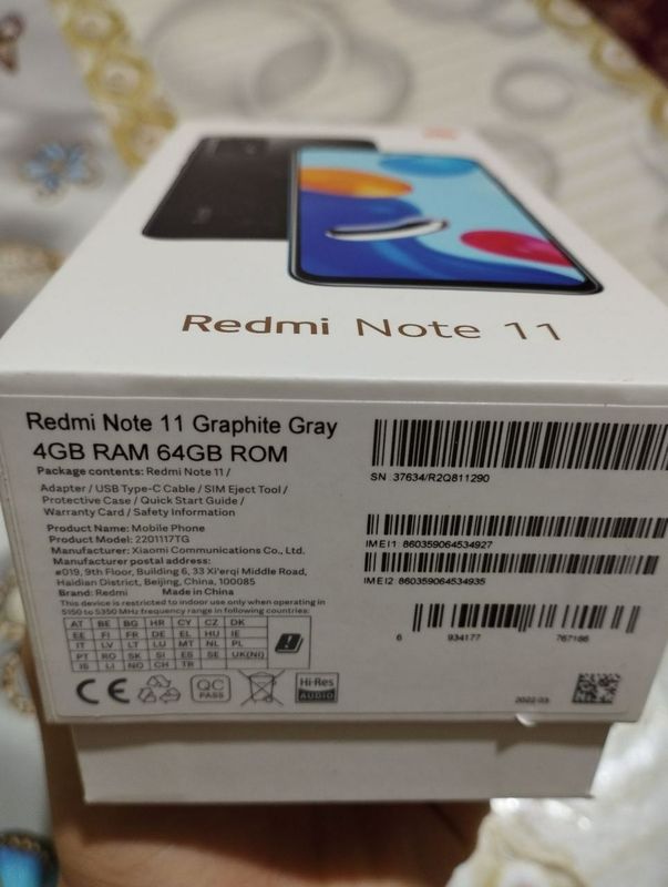 REDMI 11 PRO 64/GB aybi yoq yangi telefon