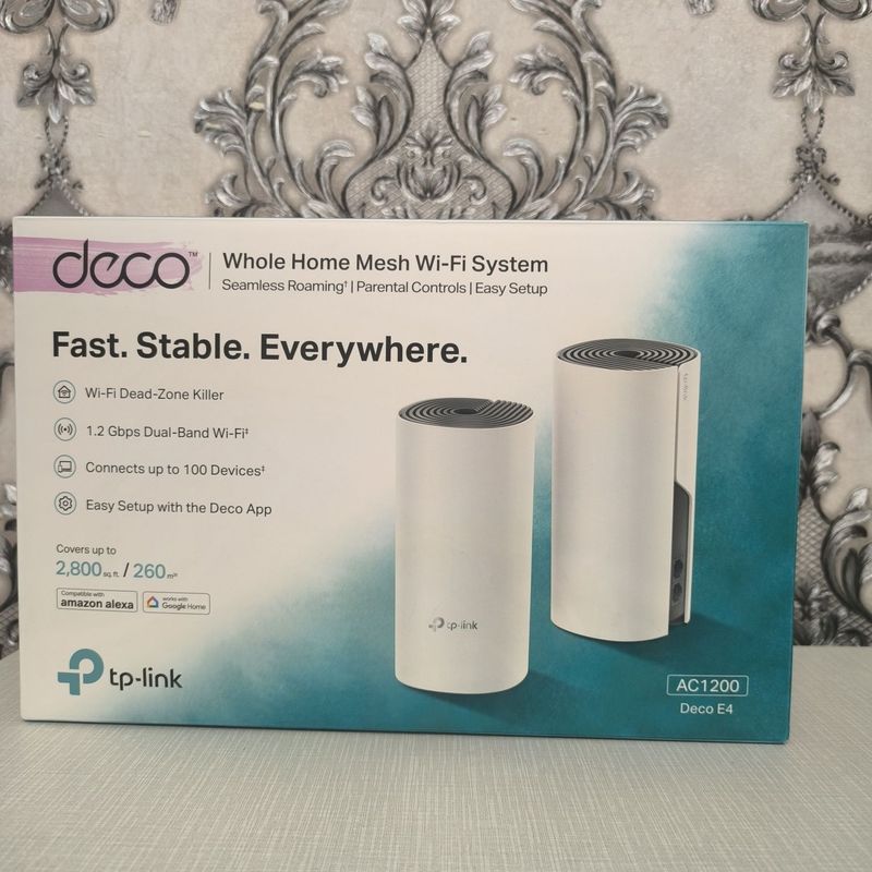 Deco E4 AC 1200 (2-Pack) Mesh modem A'lo holatda