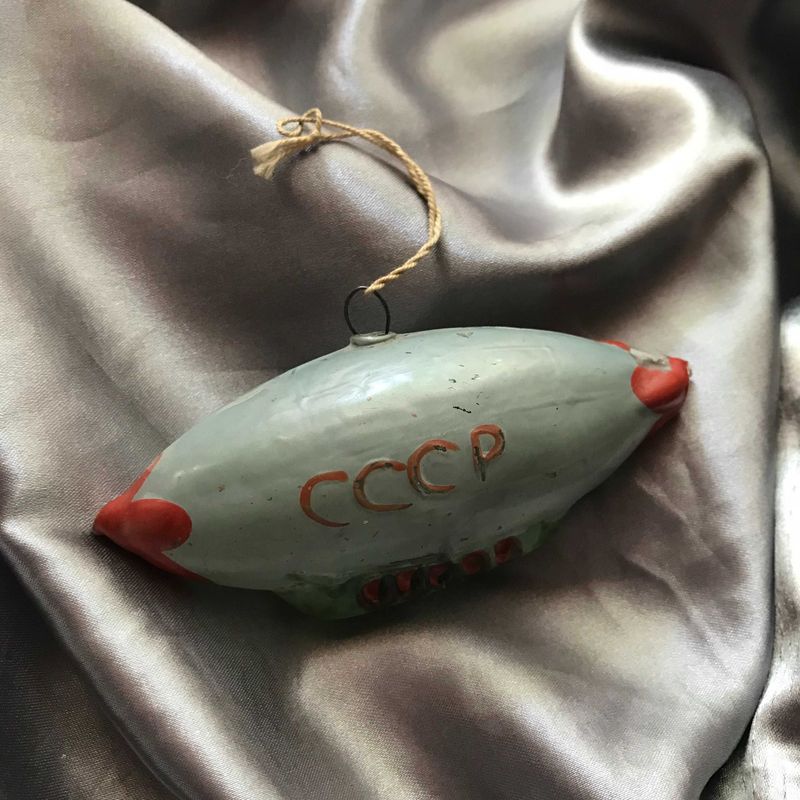 Редкая ёлочная игрушка Дирижабль СССР